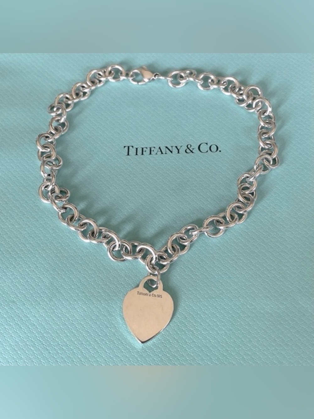 Tiffany & Co..925 Engravable
Heart Tag Choker 16"